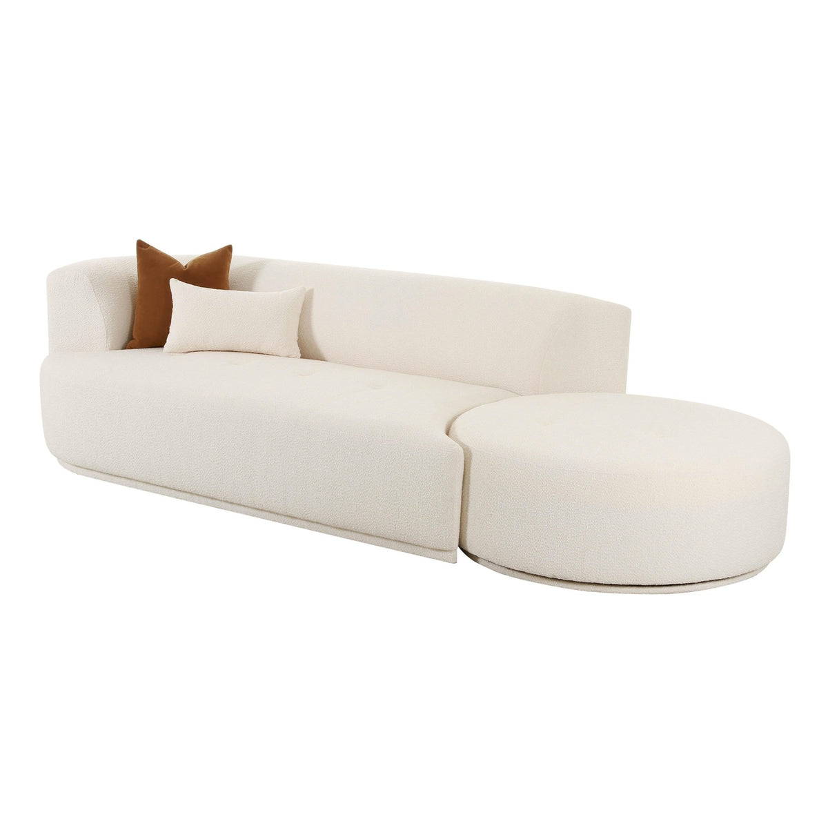 Fickle Cream Boucle 2-Piece Chaise Modular LAF Sofa Sofas & Loveseats| TOV