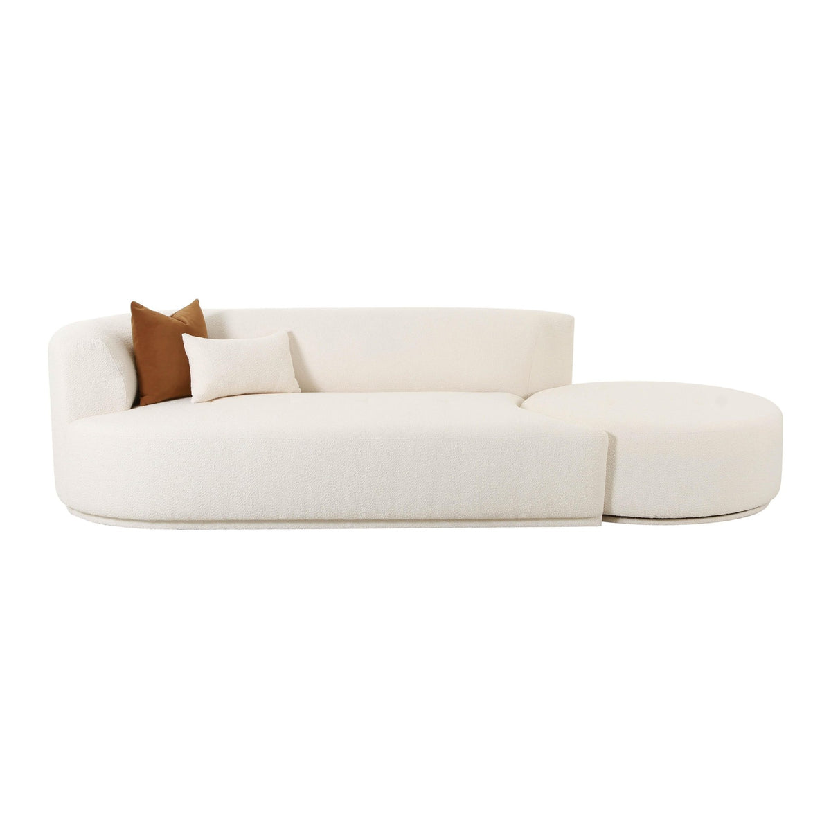 Fickle Cream Boucle 2-Piece Chaise Modular LAF Sofa Sofas & Loveseats| TOV