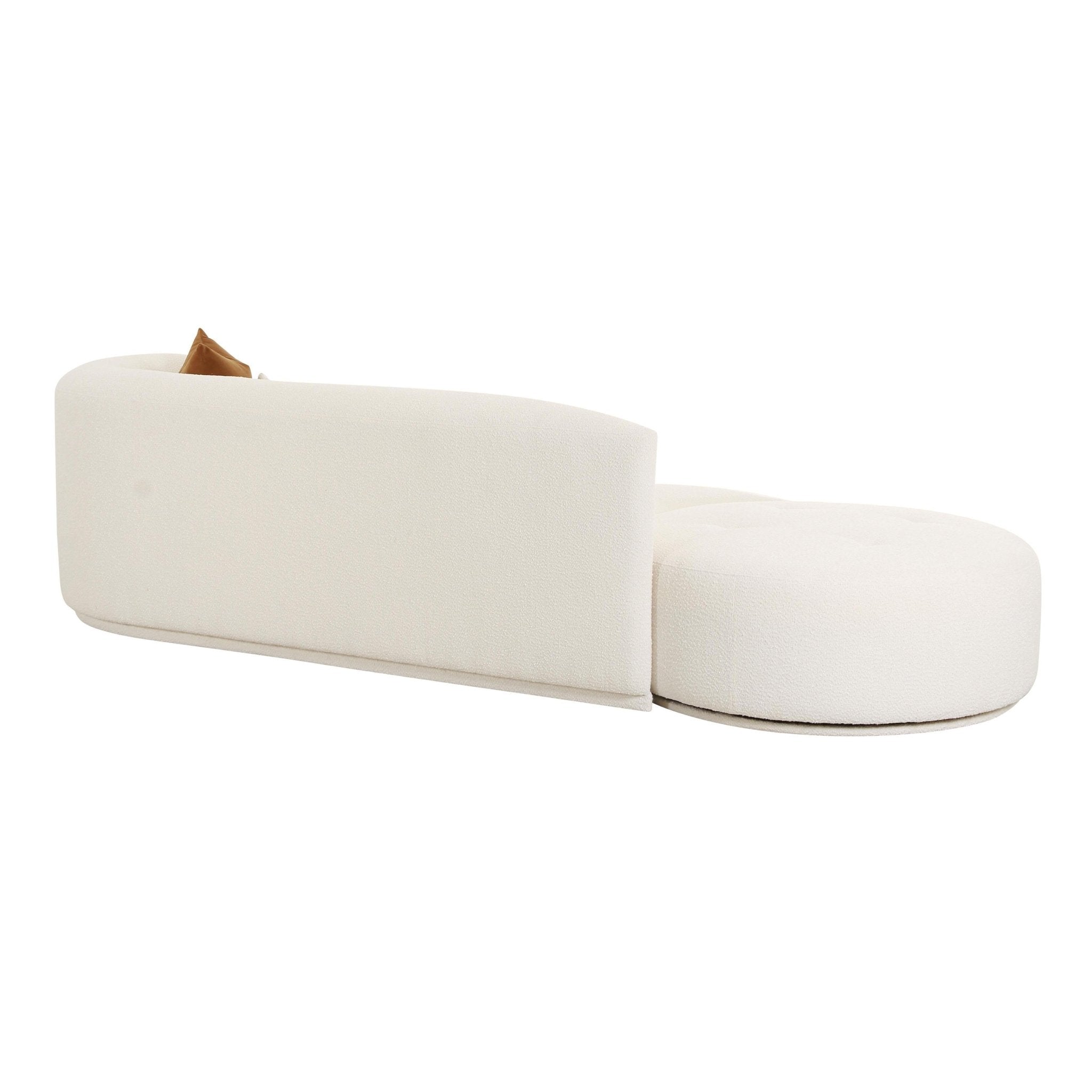 Fickle Cream Boucle 2-Piece Chaise Modular RAF Sofa Sofas & Loveseats| TOV