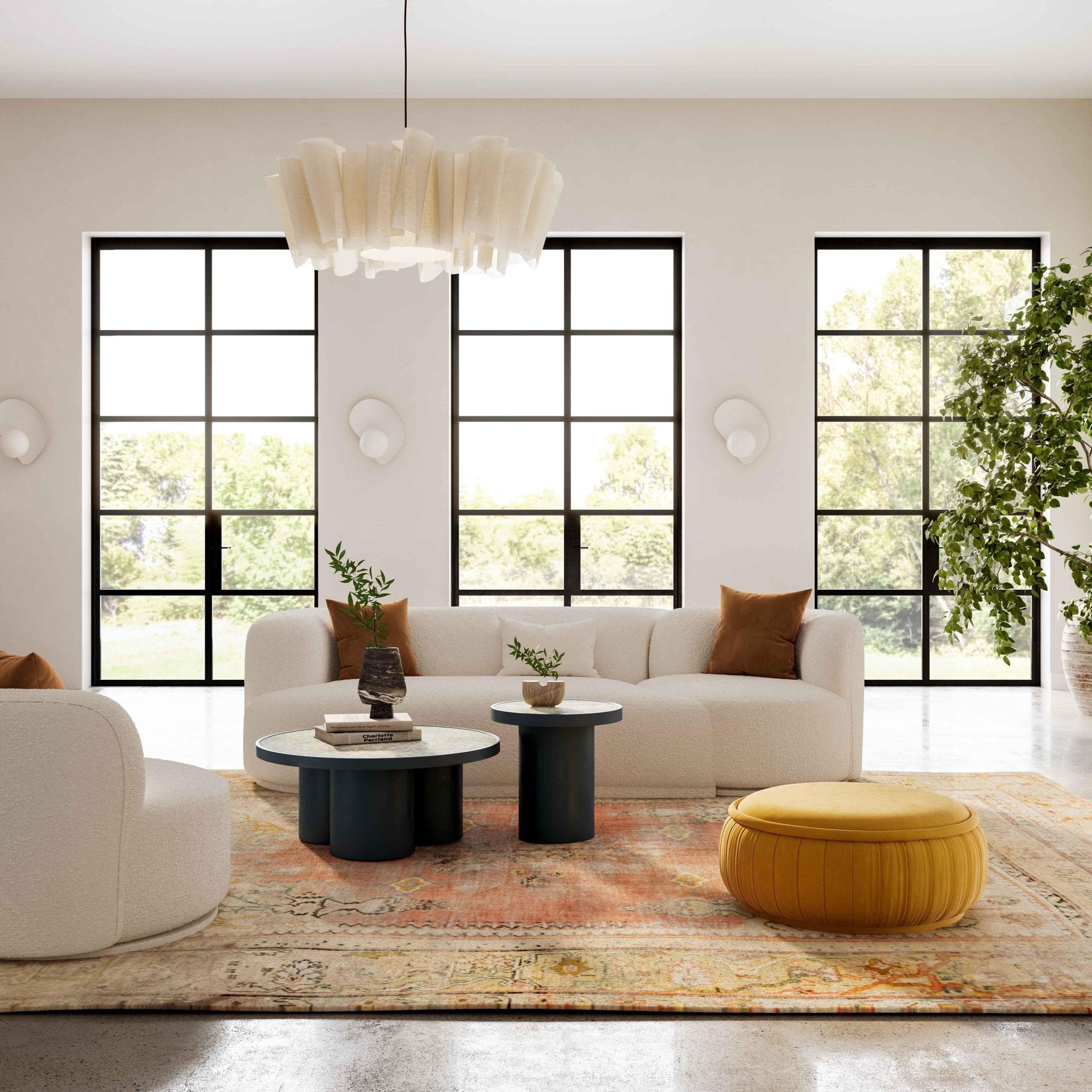 Fickle Cream Boucle 2-Piece Modular LAF Sofa Sofas & Loveseats| TOV