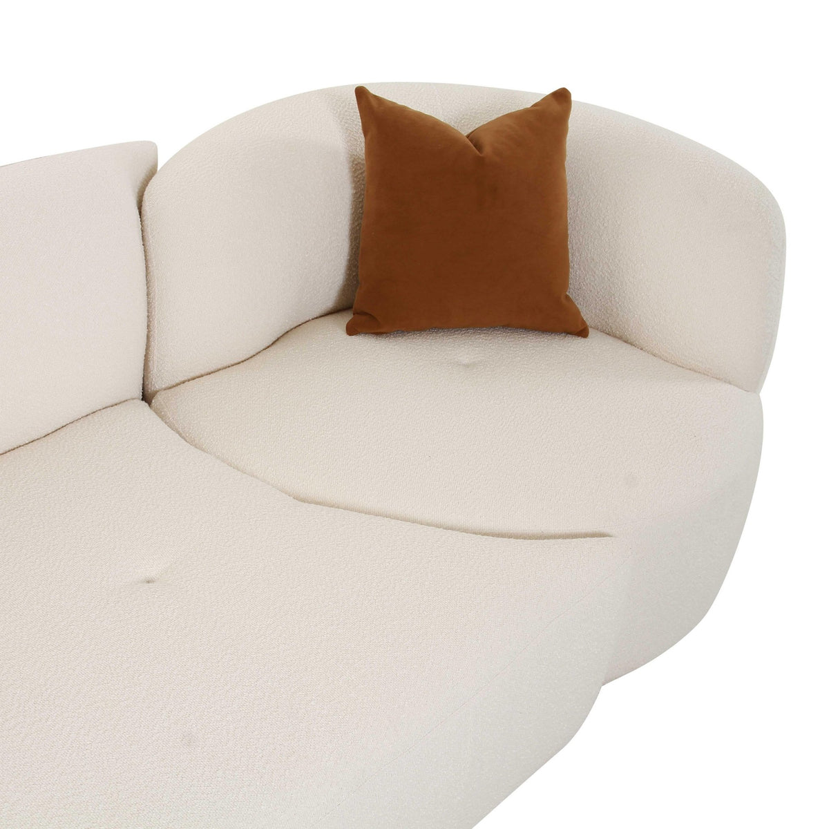 Fickle Cream Boucle 2-Piece Modular LAF Sofa Sofas & Loveseats| TOV