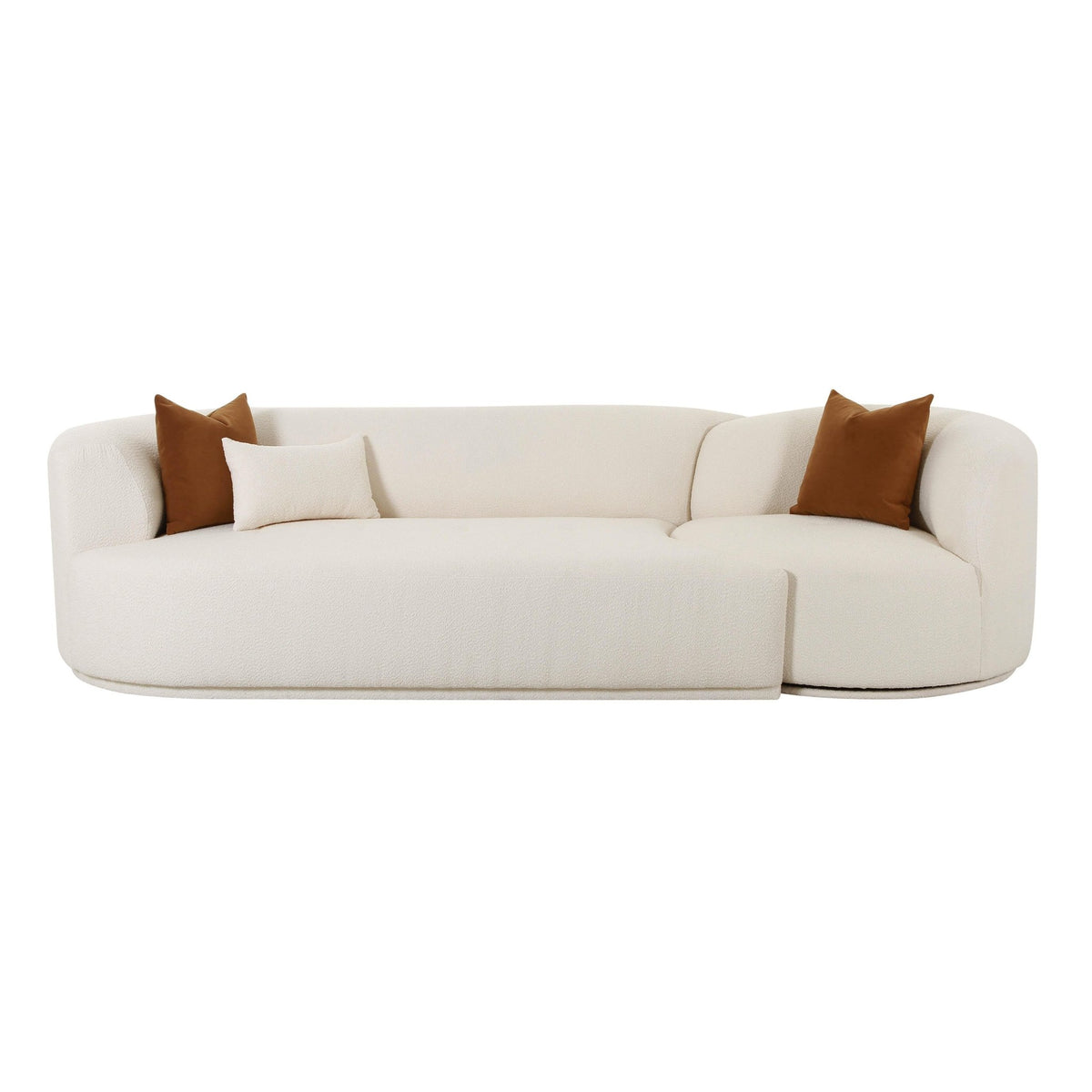 Fickle Cream Boucle 2-Piece Modular LAF Sofa Sofas & Loveseats| TOV