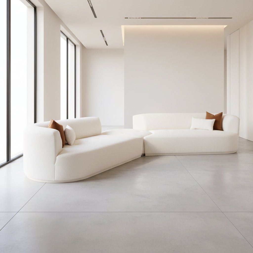 Fickle Cream Boucle 3-Piece Modular Sectional Sectionals| TOV