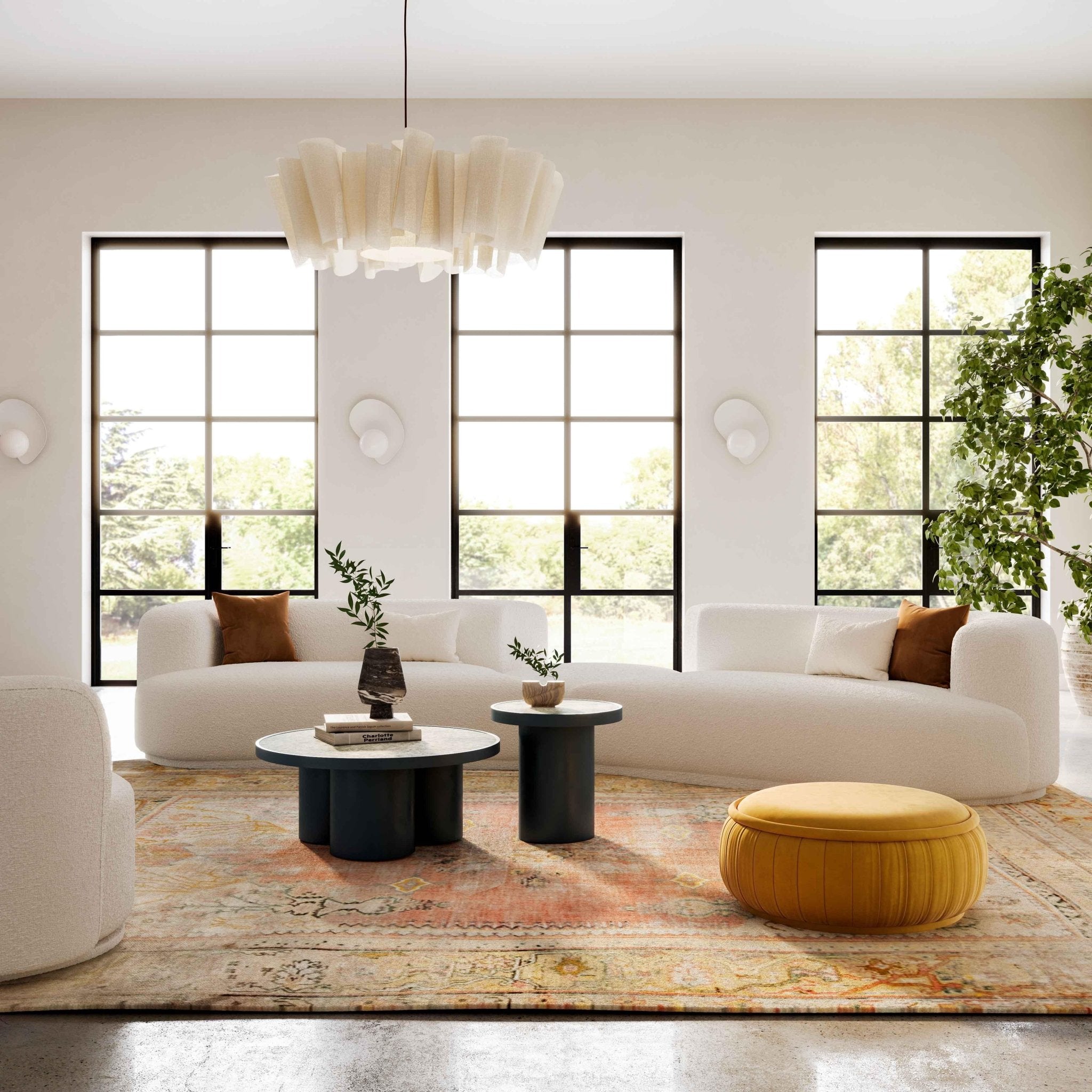 Fickle Cream Boucle 3-Piece Modular Sectional Sectionals| TOV