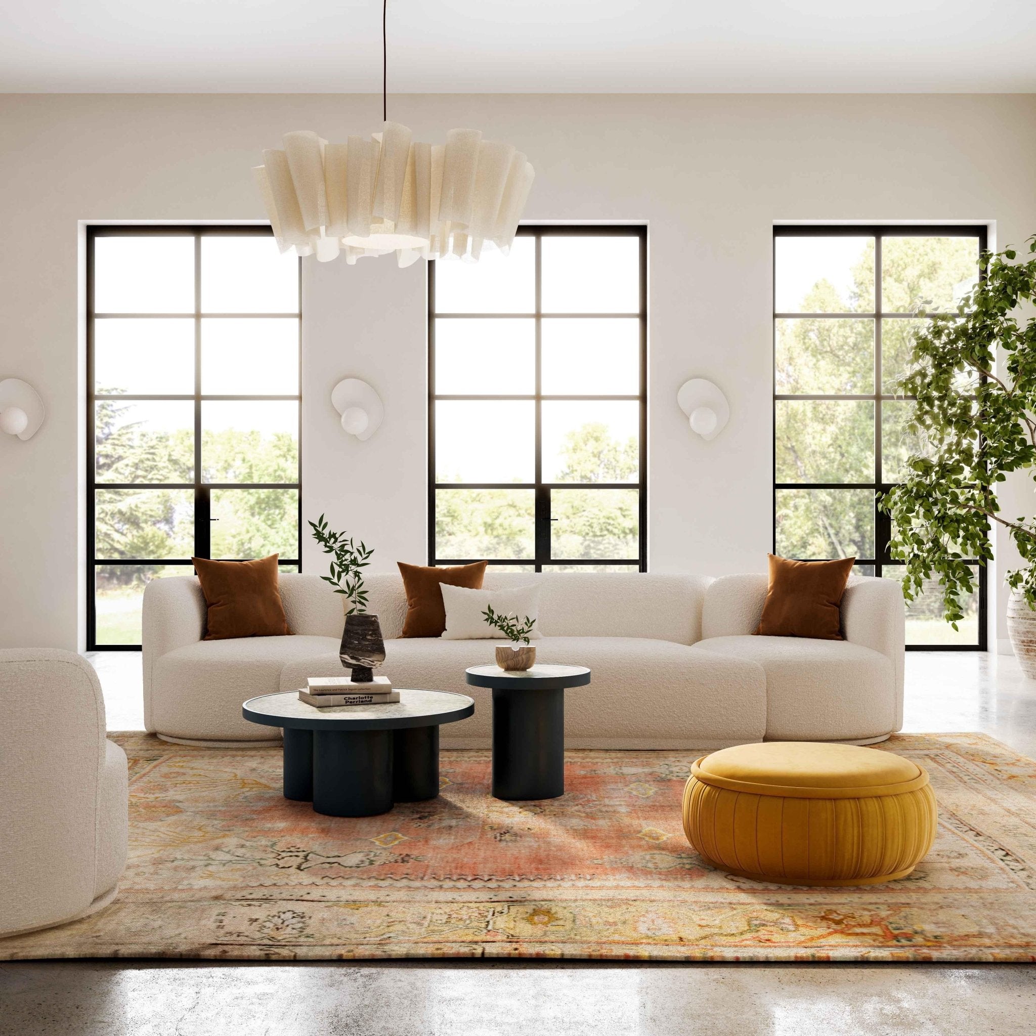 Fickle Cream Boucle 3-Piece Modular Sofa Sofas & Loveseats| TOV