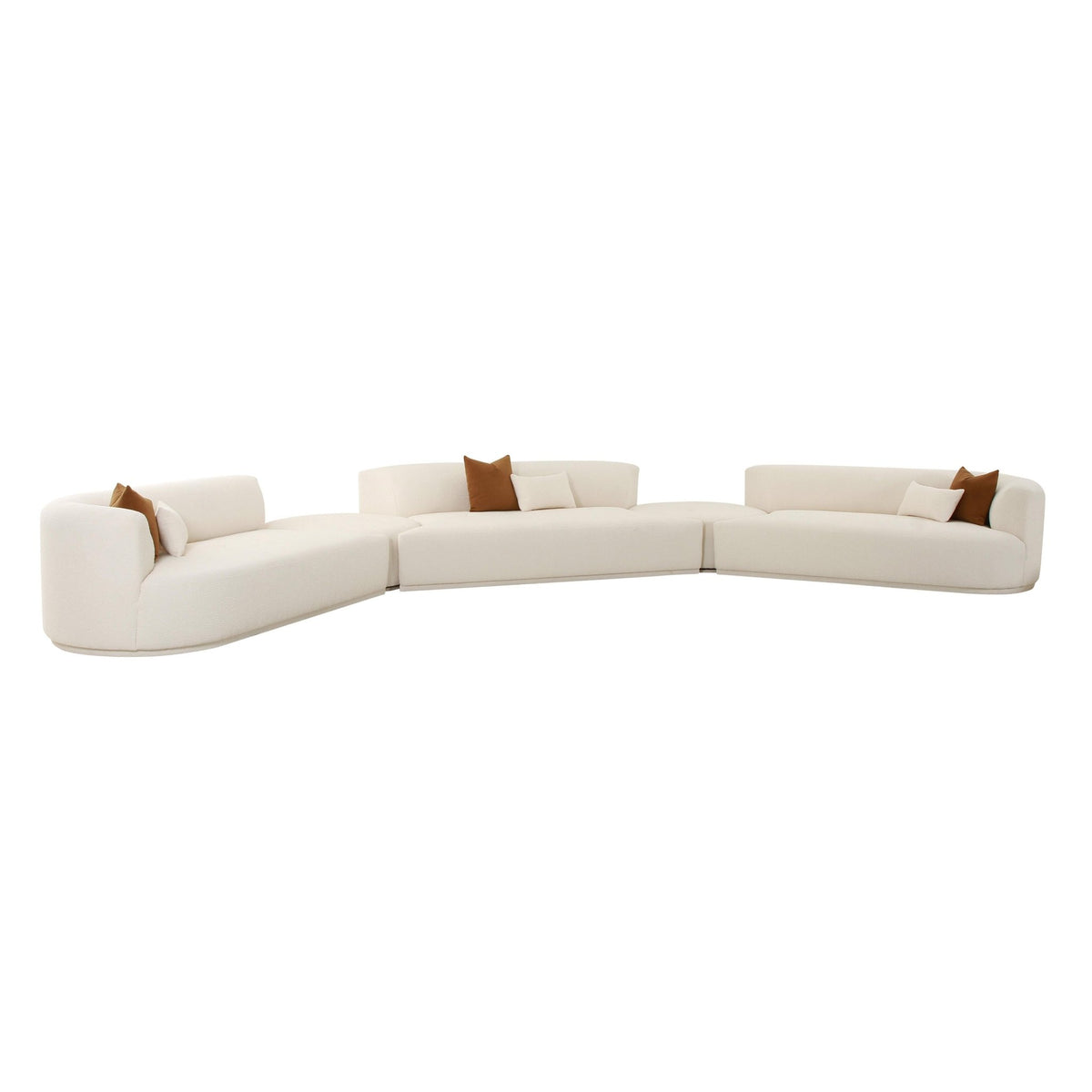 Fickle Cream Boucle 5-Piece Modular Sectional Sectionals| TOV