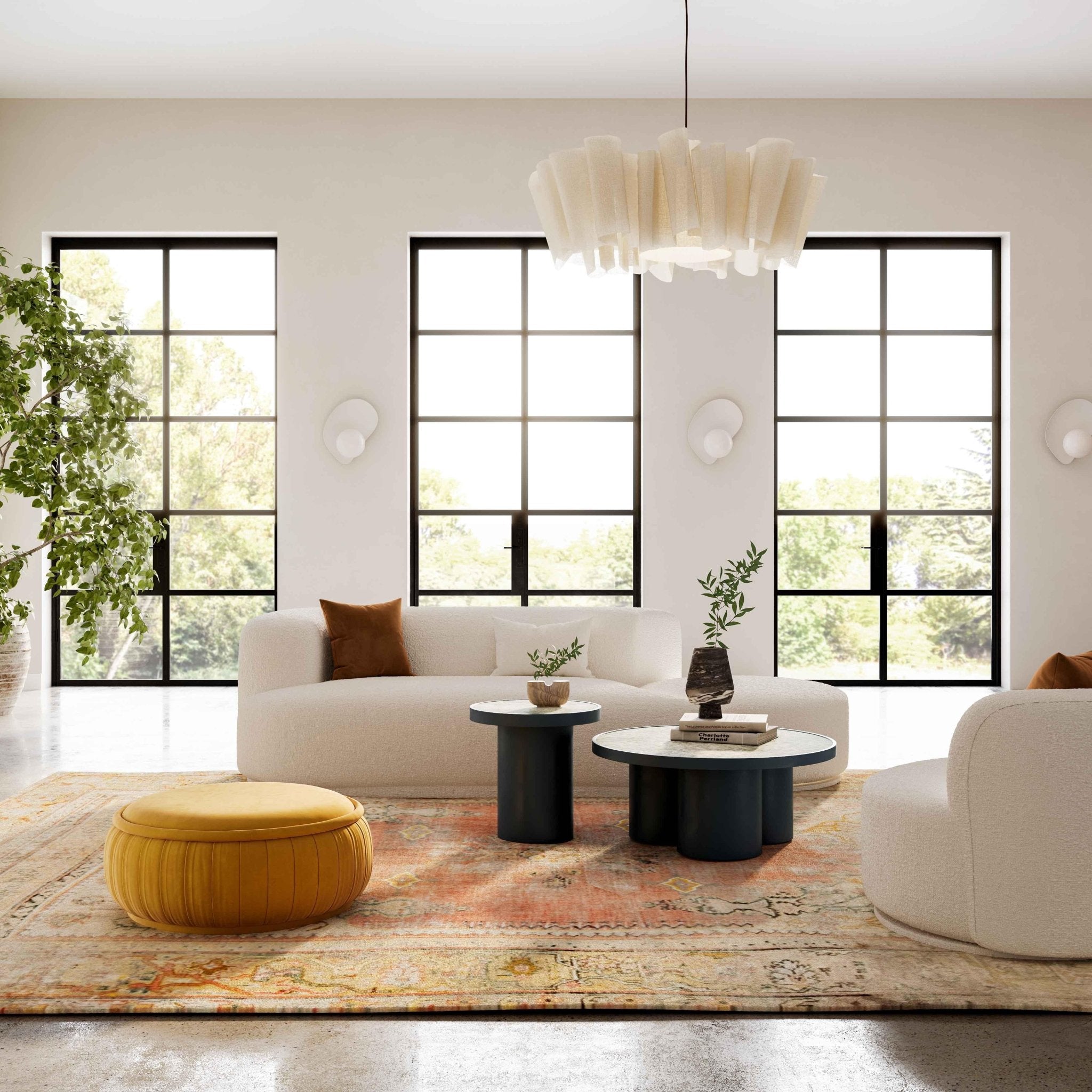 Fickle Cream Boucle Modular LAF Loveseat Sofas & Loveseats| TOV