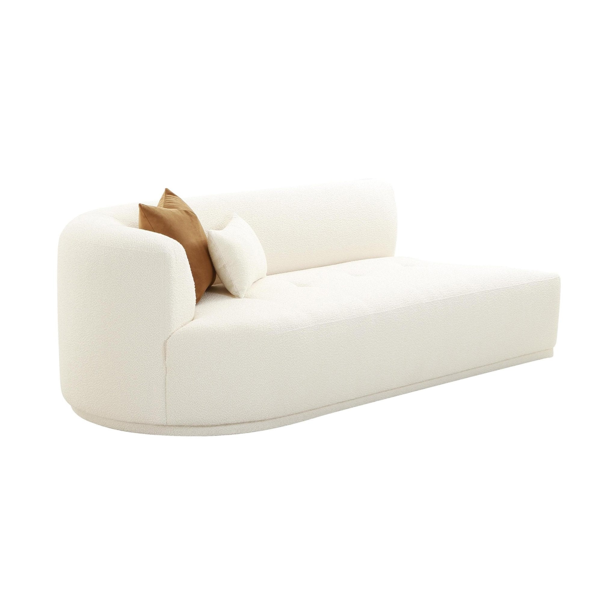 Fickle Cream Boucle Modular LAF Loveseat Sofas & Loveseats| TOV