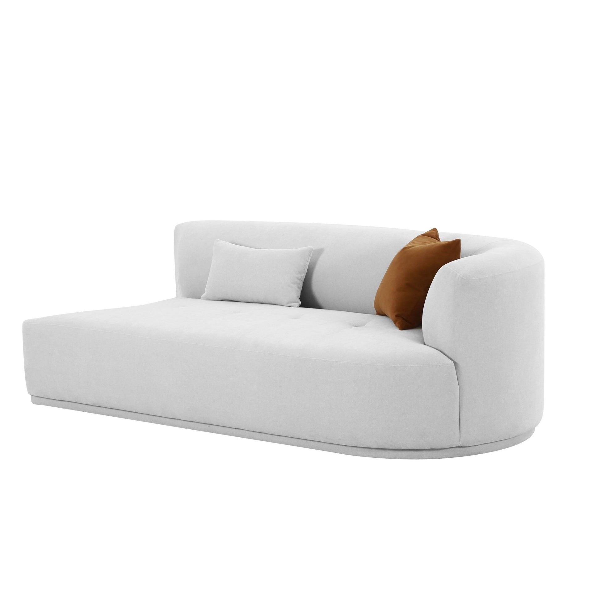 Fickle Grey Velvet Modular RAF Loveseat Sofas & Loveseats| TOV