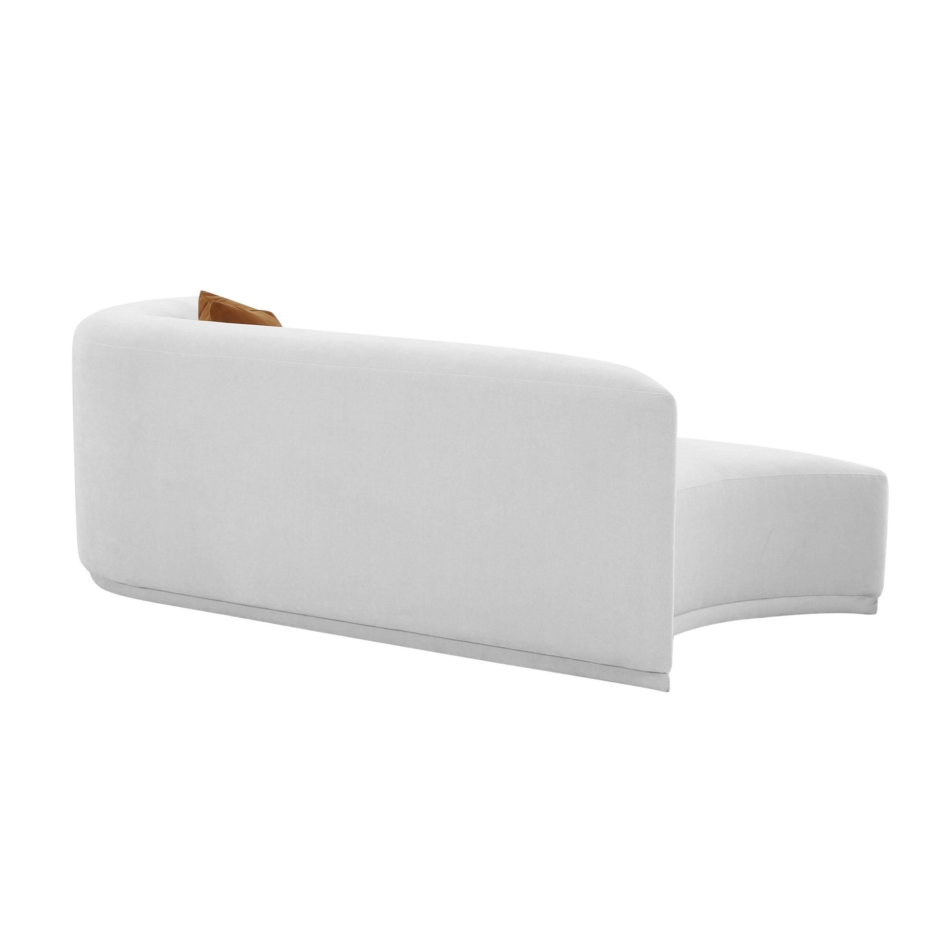 Fickle Grey Velvet Modular RAF Loveseat Sofas & Loveseats| TOV
