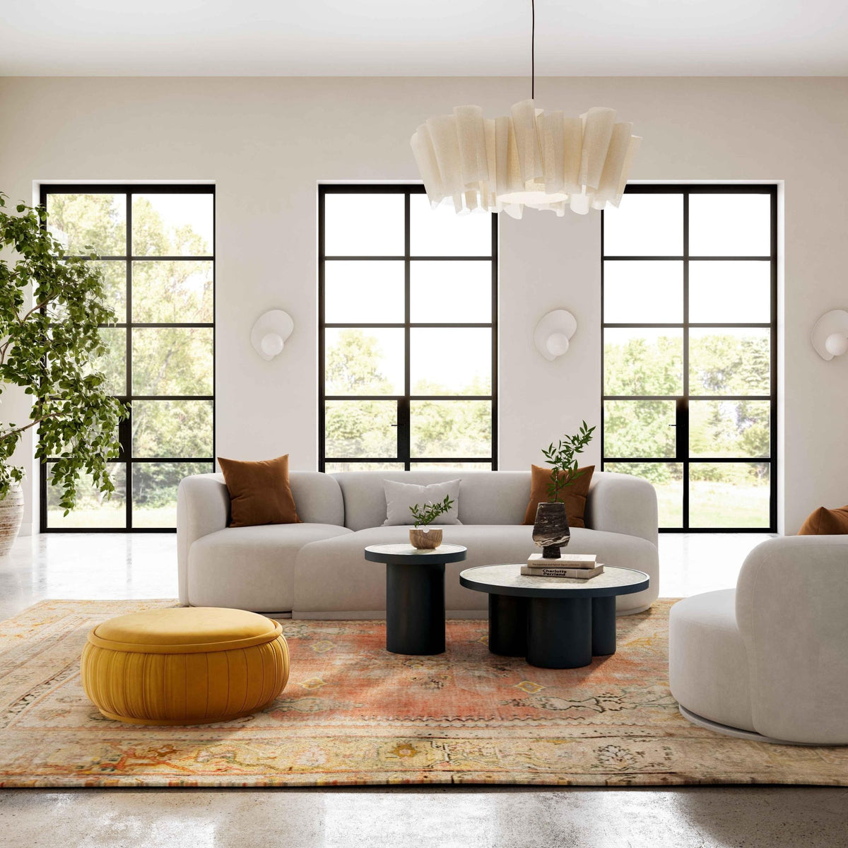 Fickle Grey Velvet Modular RAF Loveseat Sofas & Loveseats| TOV