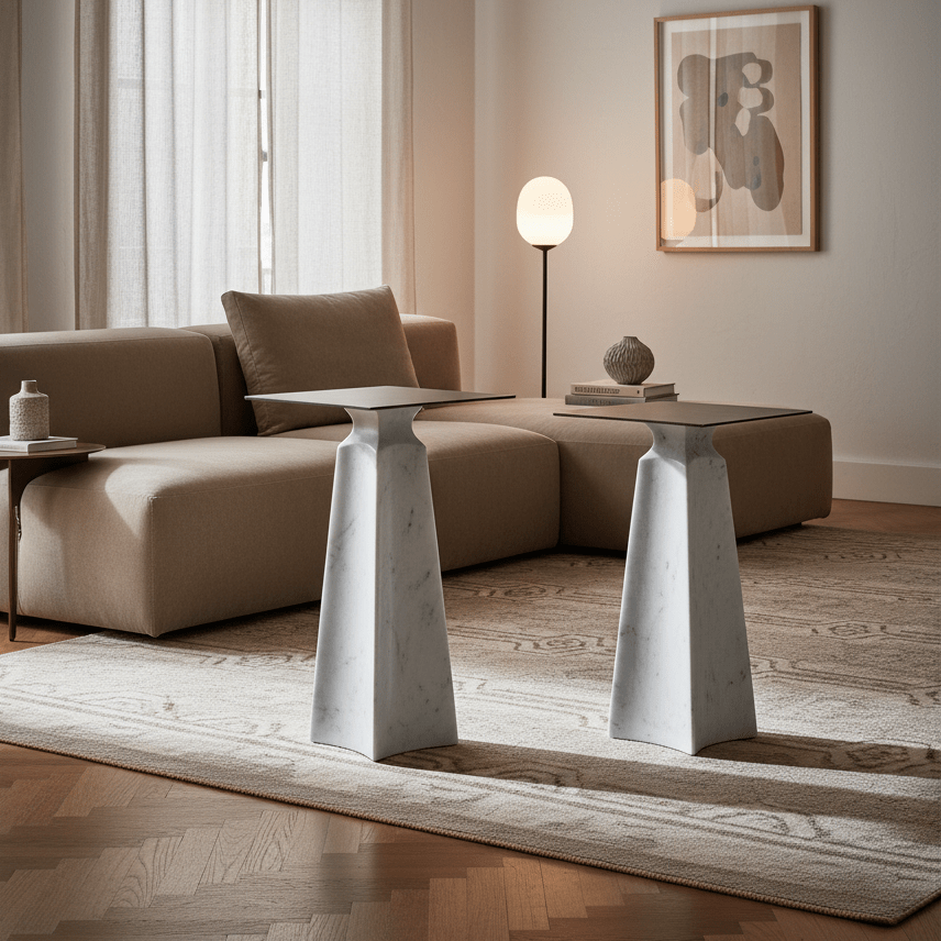 Figuration Side Table wMarble Base Table Sets| Universal