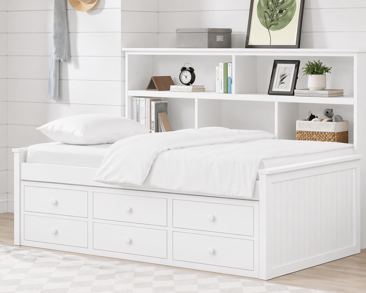 Fillmore Full Sideway Bed w/ 6 Drawer Storage Cabinets & Chests| Roots Furniture