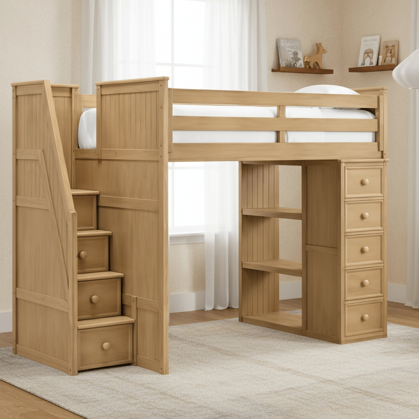 Fillmore Stair Full Loft Beds| Roots Furniture