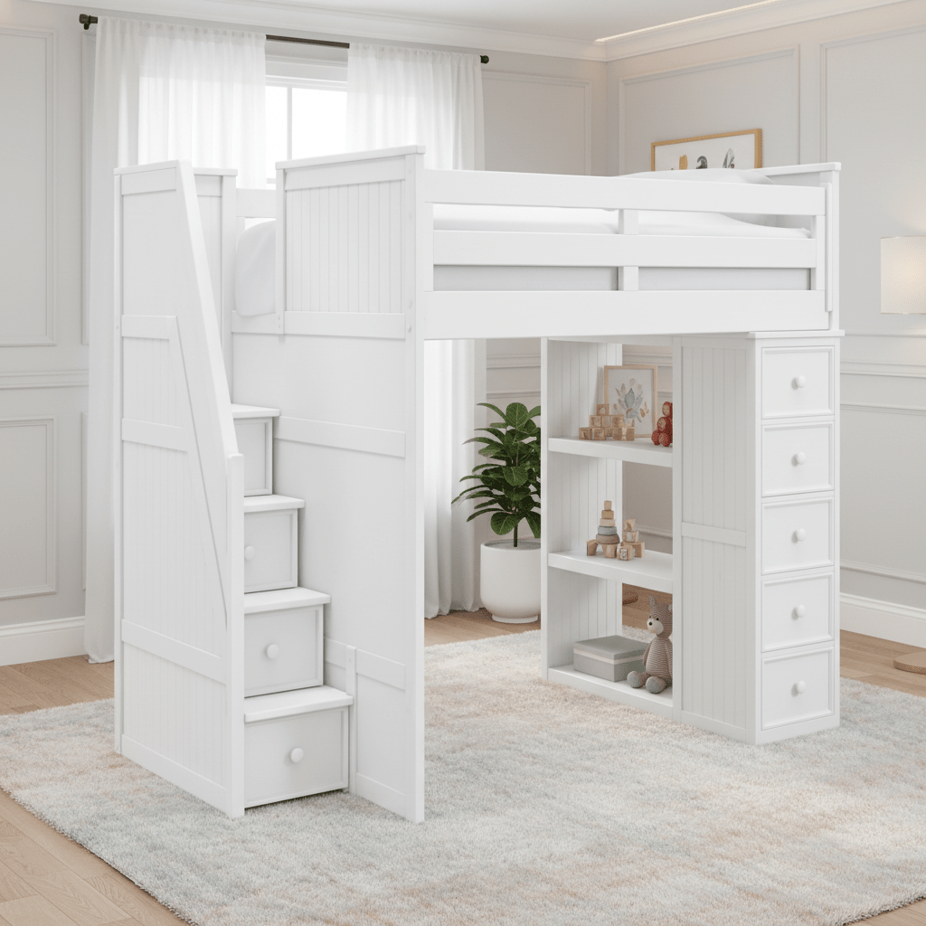 Fillmore Stair Twin Loft Beds| Roots Furniture
