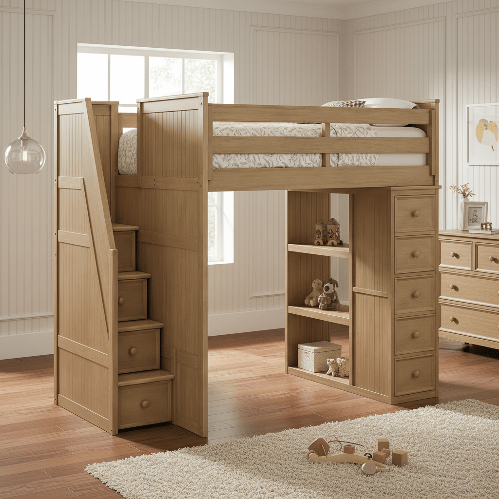 Fillmore Stair Twin Loft Beds| Roots Furniture