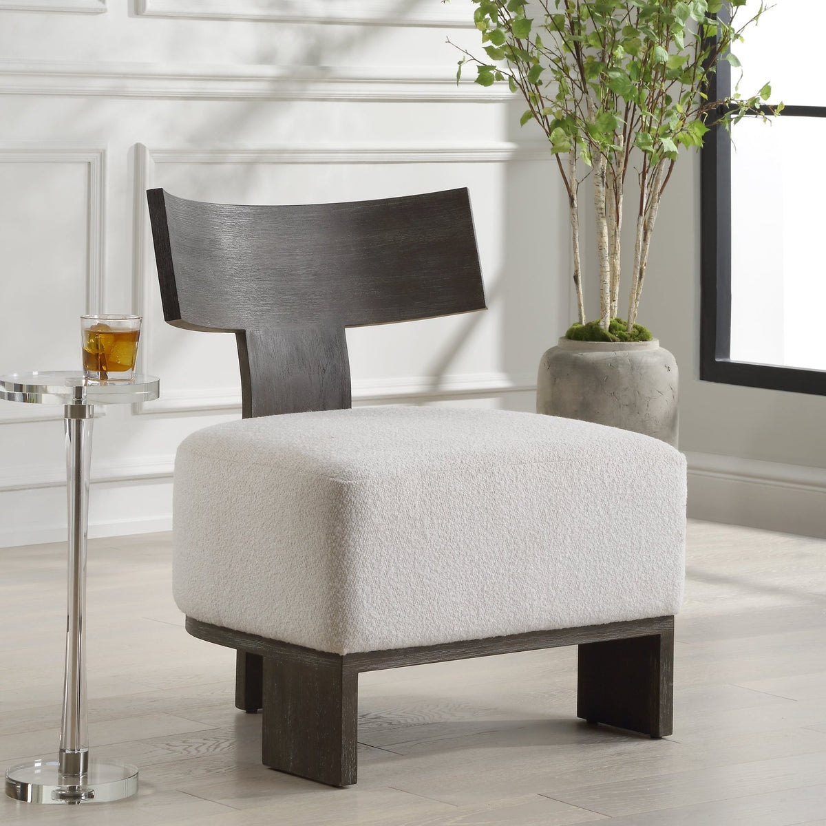 Finlay Dark Walnut Accent Chair Chairs| Uttermost