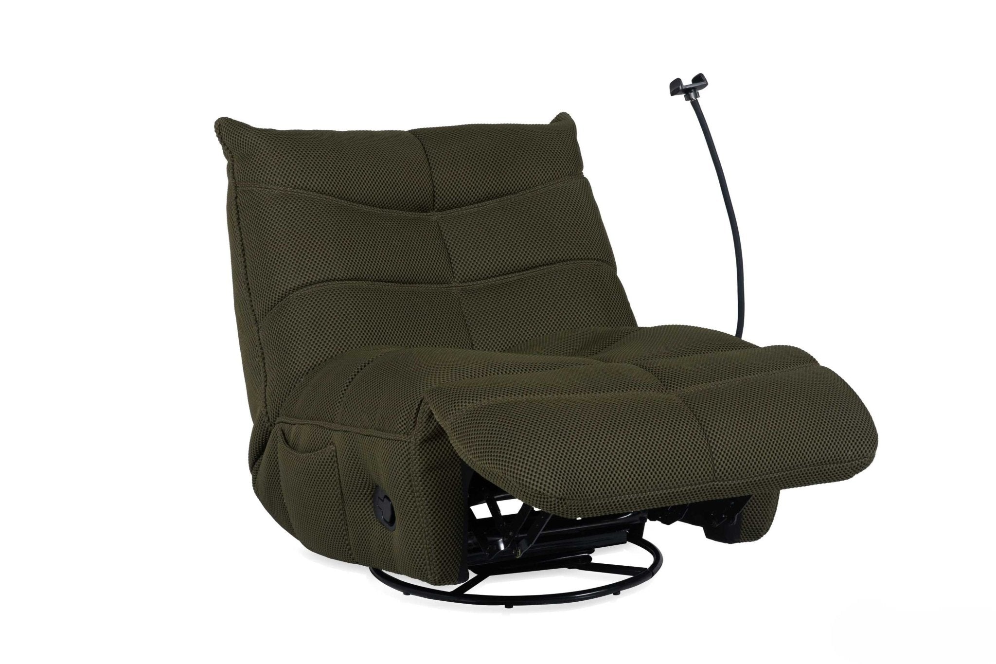 Finn Army green Swivel Power Recliner Recliners| Roots Furniture
