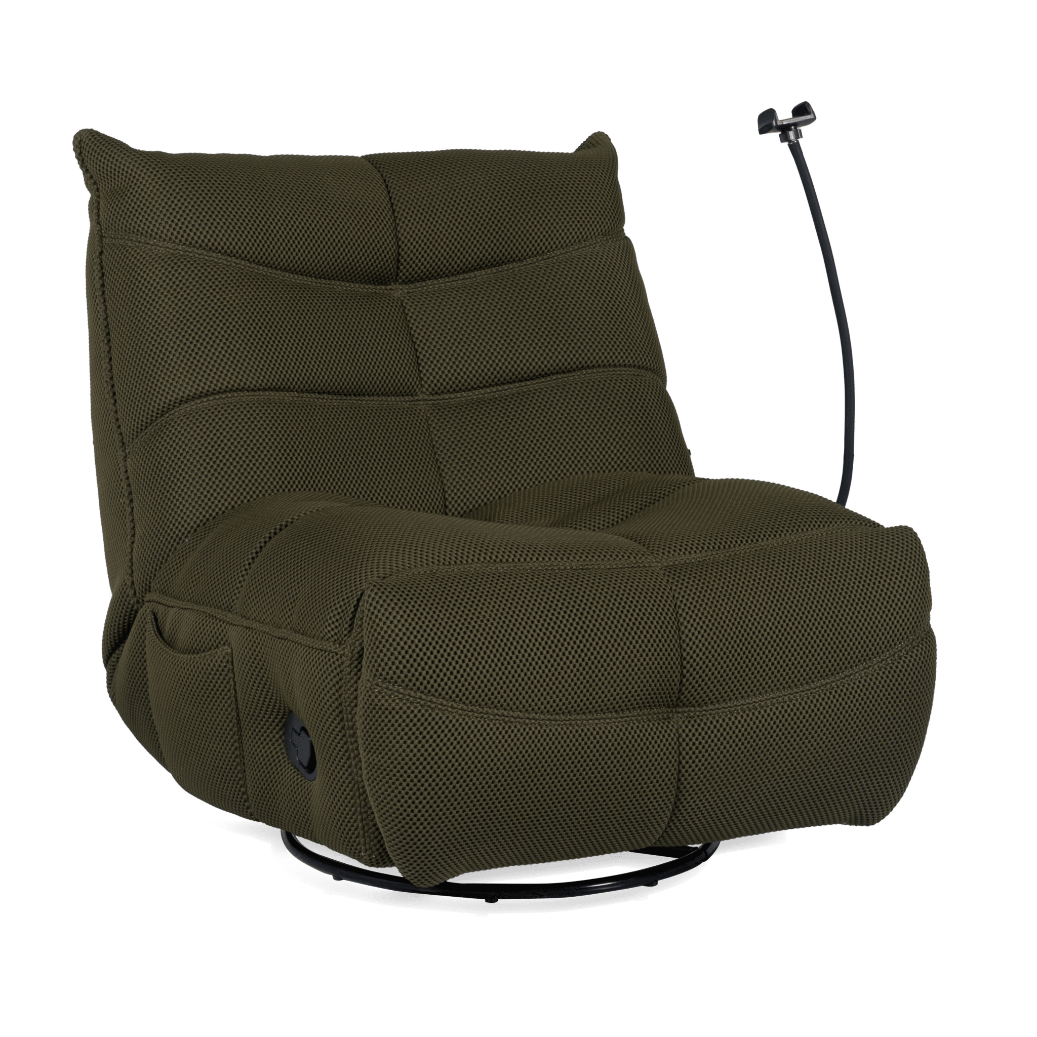 Finn Army green Swivel Power Recliner Recliners| Roots Furniture
