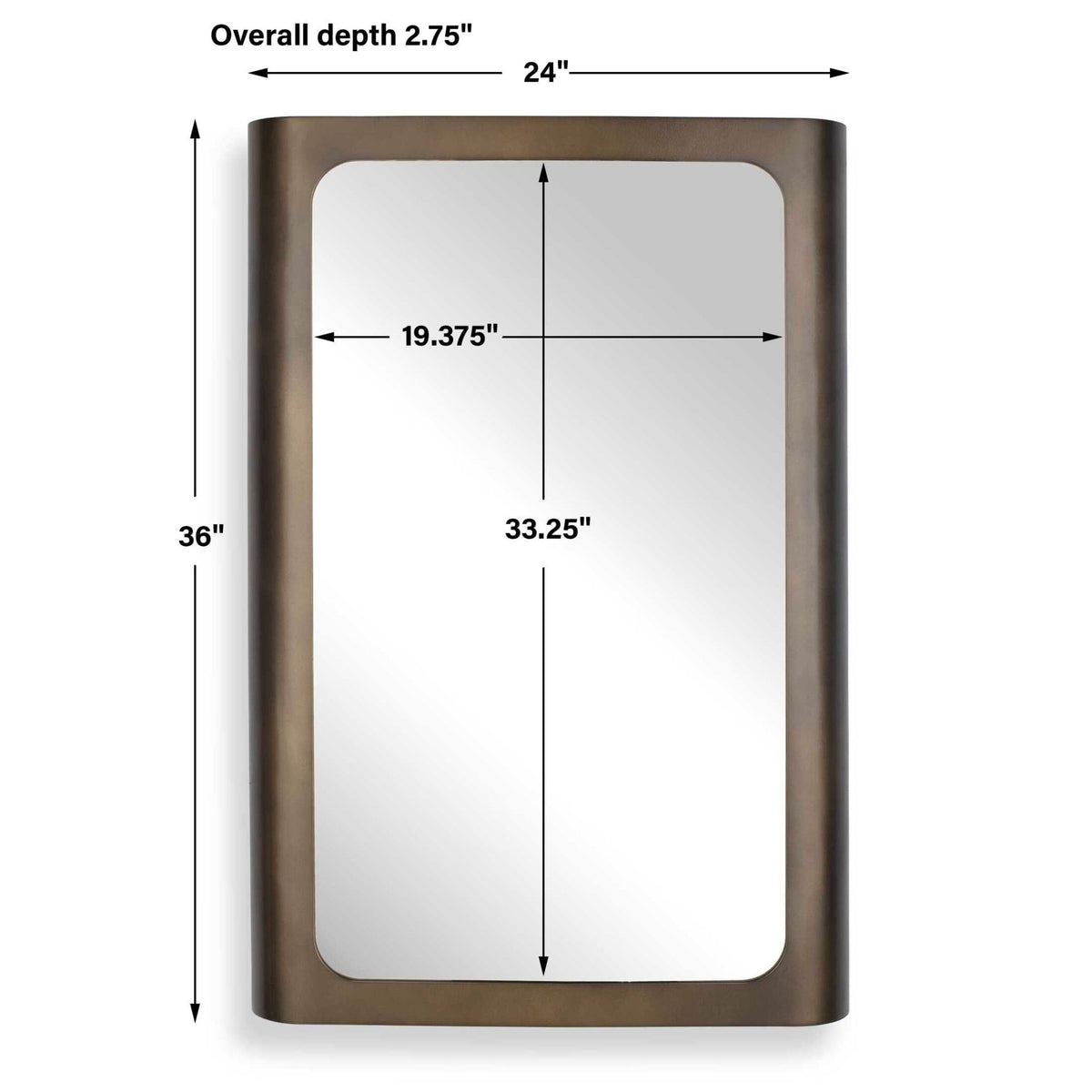 Fischer Curved Edge Gold Bronze Mirror Mirrors| Uttermost
