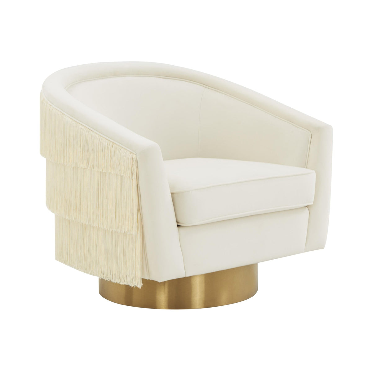 Flapper Cream Swivel Chair Chairs| TOV