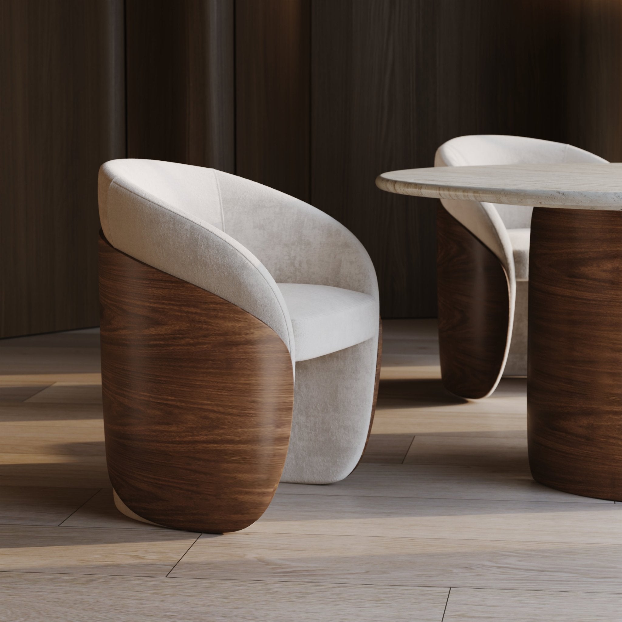 FLEUR WOOD BACK DINING CHAIR Dining Chairs| Caracole