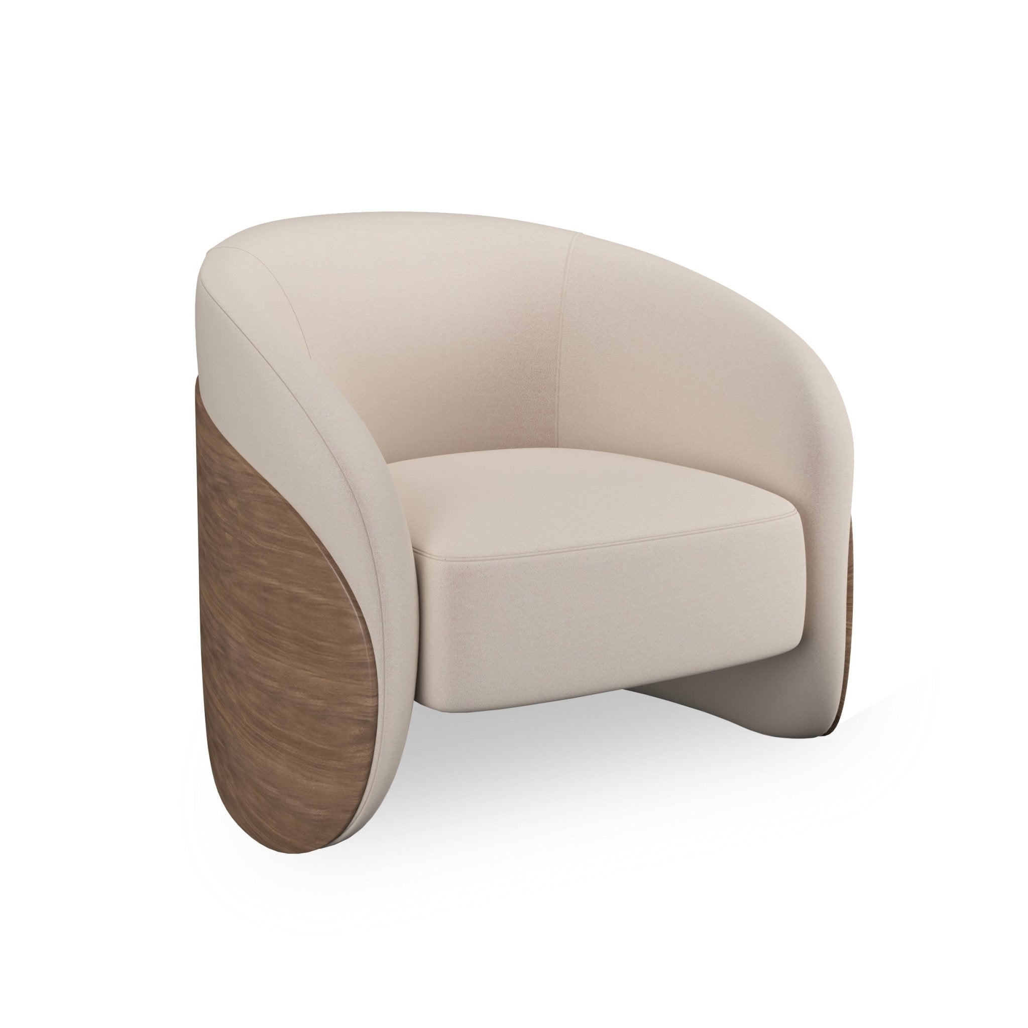 FLEUR WOOD BACK LOUNGE CHAIR Chairs| Caracole