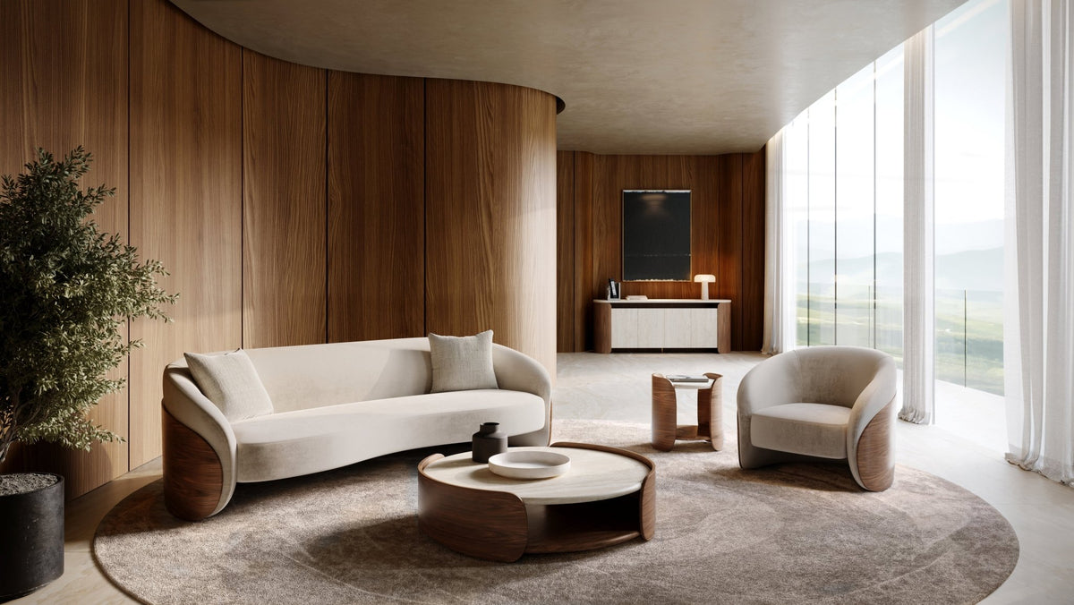 FLEUR WOOD BACK LOUNGE CHAIR Chairs| Caracole