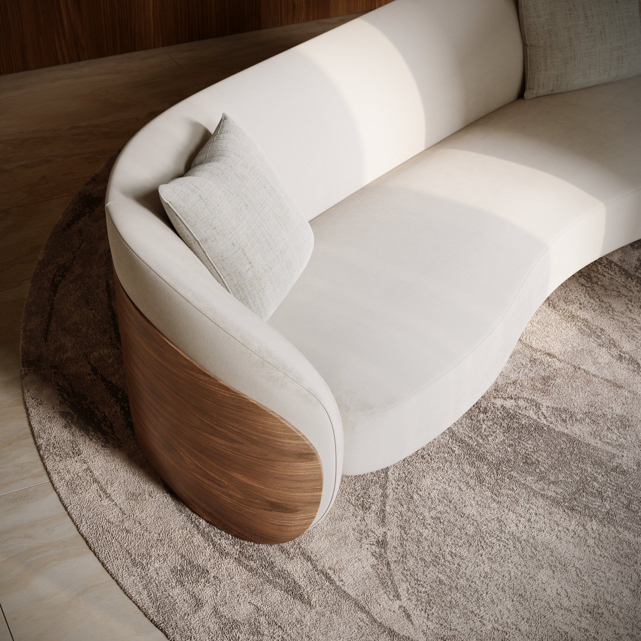 FLEUR WOOD BACK SOFA Sofas & Loveseats| Caracole