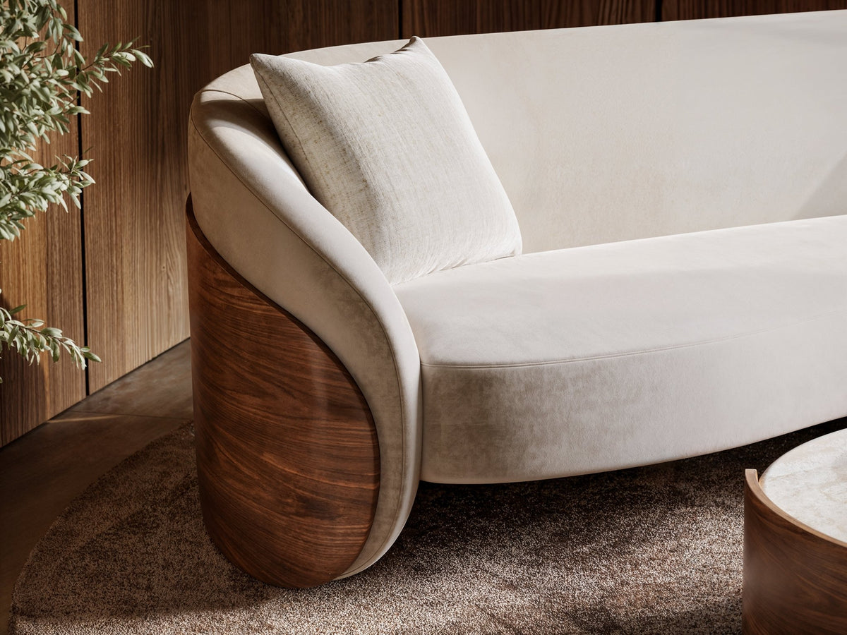FLEUR WOOD BACK SOFA Sofas & Loveseats| Caracole