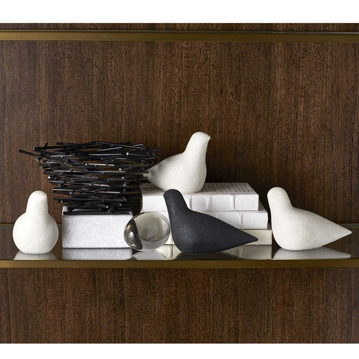 Flock Sculpture, S/4 Table Decors| Uttermost