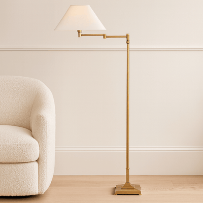 FLOOR LAMP W / TAPER SHADE - Al Rugaib Furniture