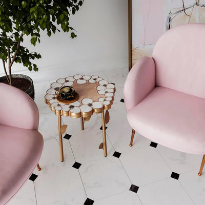 Flor Handpainted Side Table - Al Rugaib Furniture