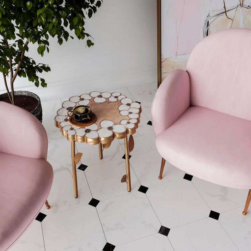 Flor Handpainted Side Table - Al Rugaib Furniture