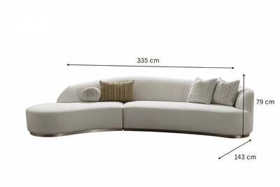 Florence Off White Sectional - Al Rugaib Furniture