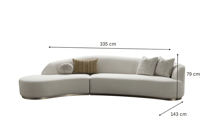 Florence Off White Sectional - Al Rugaib Furniture