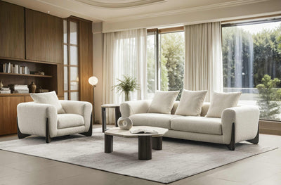 Floux White Accent Chair - Al Rugaib Furniture