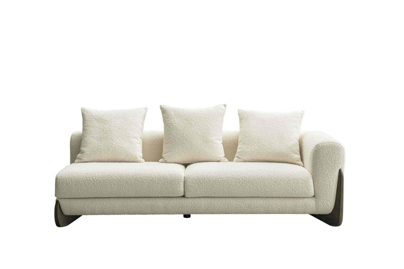 Floux White Left Chaise Sectional - Al Rugaib Furniture
