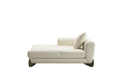 Floux White Left Chaise Sectional - Al Rugaib Furniture