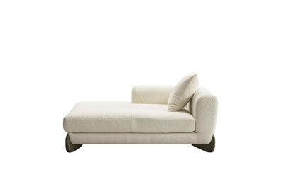 Floux White Left Chaise Sectional - Al Rugaib Furniture