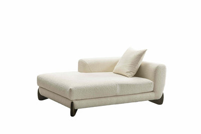 Floux White Left Chaise Sectional - Al Rugaib Furniture