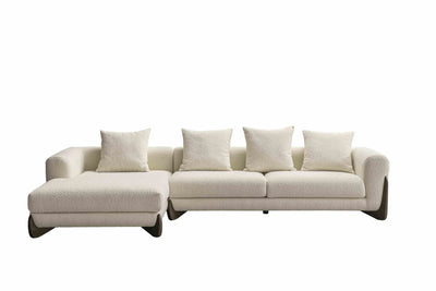 Floux White Left Chaise Sectional - Al Rugaib Furniture