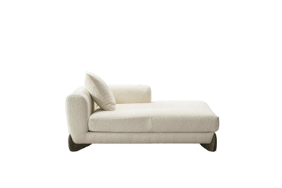 Floux White Right Chaise Sectional - Al Rugaib Furniture