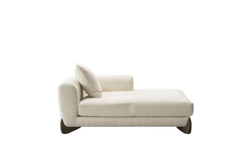 Floux White Right Chaise Sectional - Al Rugaib Furniture