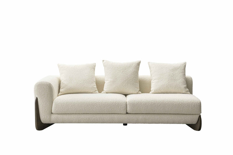 Floux White Right Chaise Sectional - Al Rugaib Furniture