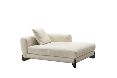 Floux White Right Chaise Sectional - Al Rugaib Furniture