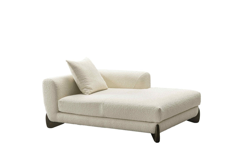 Floux White Right Chaise Sectional - Al Rugaib Furniture