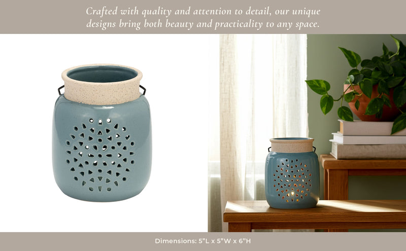 FLOWER CUT OUT LANTERN - Al Rugaib Furniture