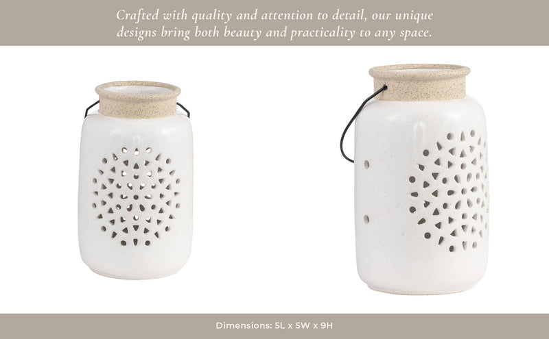 FLOWER CUT OUT LANTERN - Al Rugaib Furniture