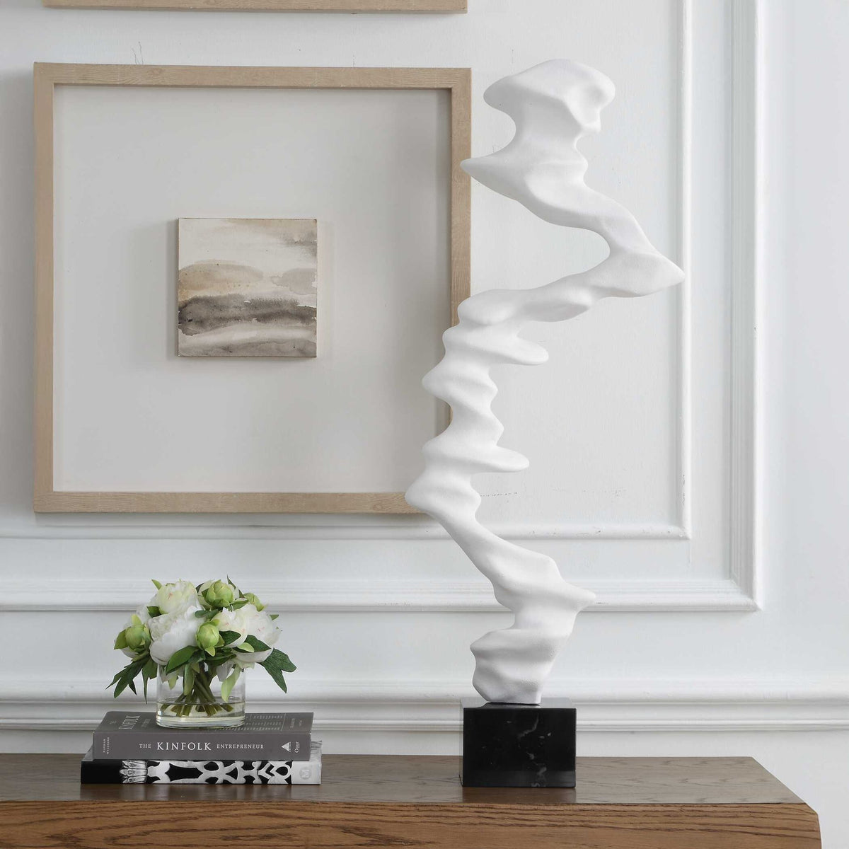 Flux Indoor-Outdoor White Sculpture Table Decors| Uttermost